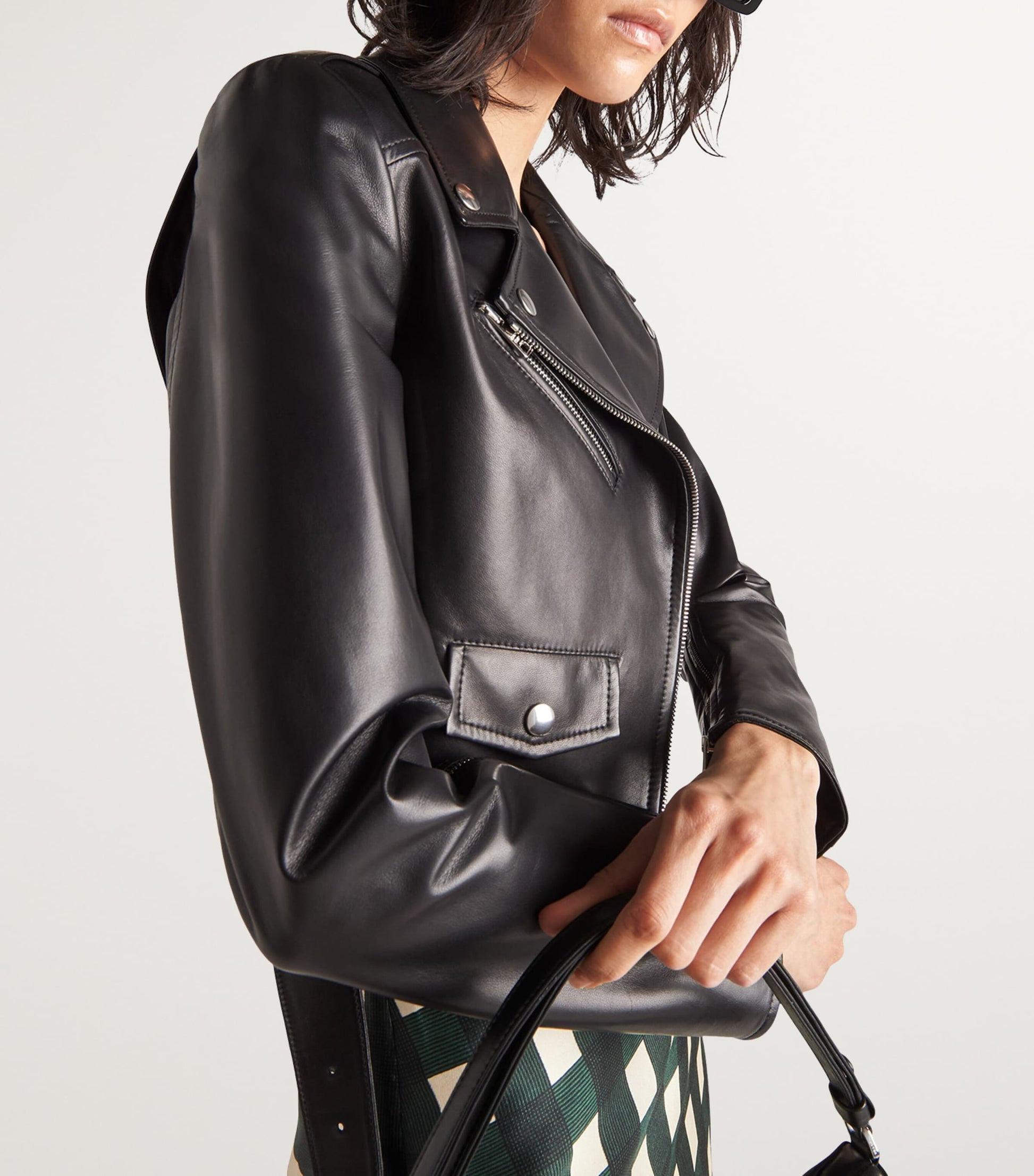 Prada Black Leather Biker Jacket