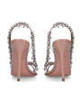 Aquazzura Pink Crystal Temptation Sandals 105