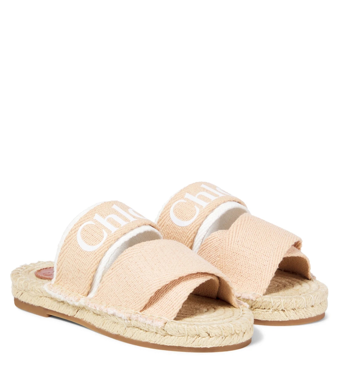 Chloé Kids - Logo canvas espadrille slides