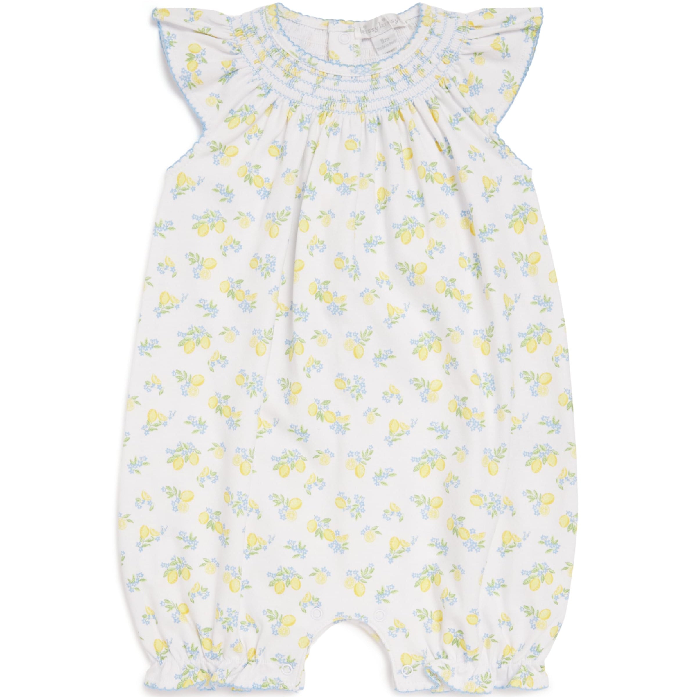 Pima Cotton Lemon Blossom Playsuit (9 Months)
