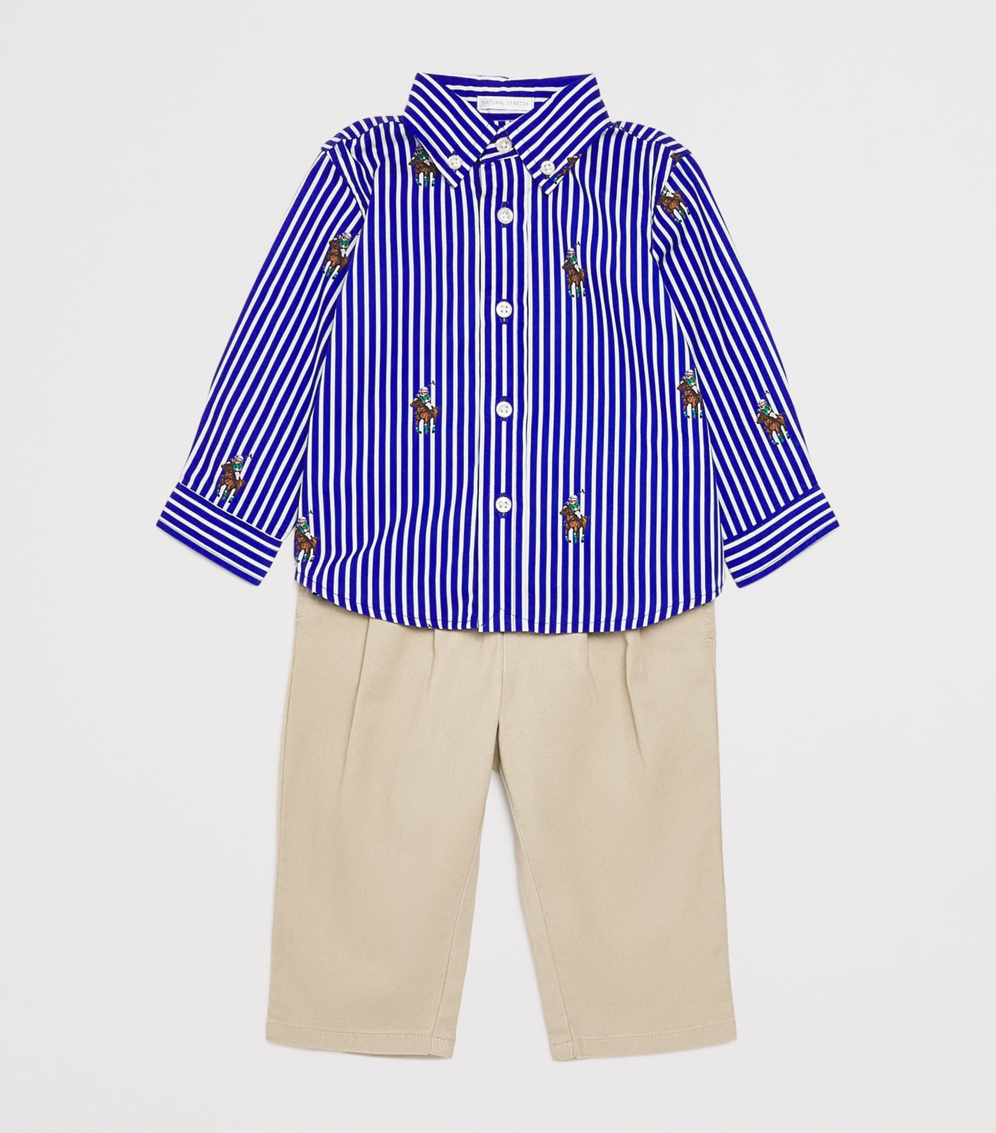 Ralph Lauren Kids Polo Bear Shirt and Abrasion Trousers Set (3-24 Months)