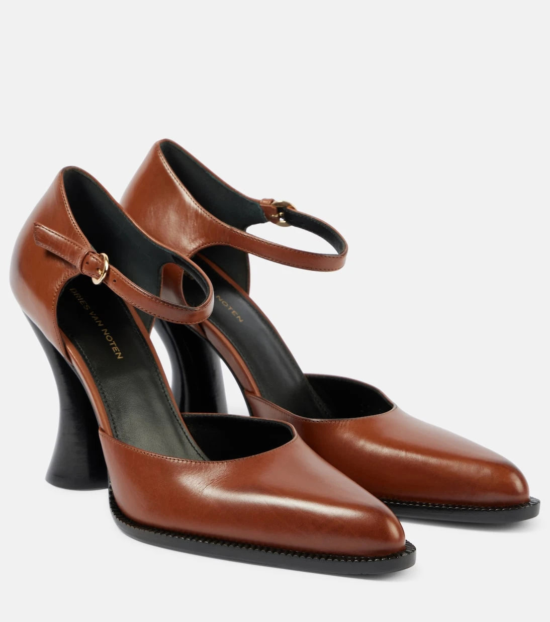 Dries Van Noten - 95 leather Mary Jane pumps