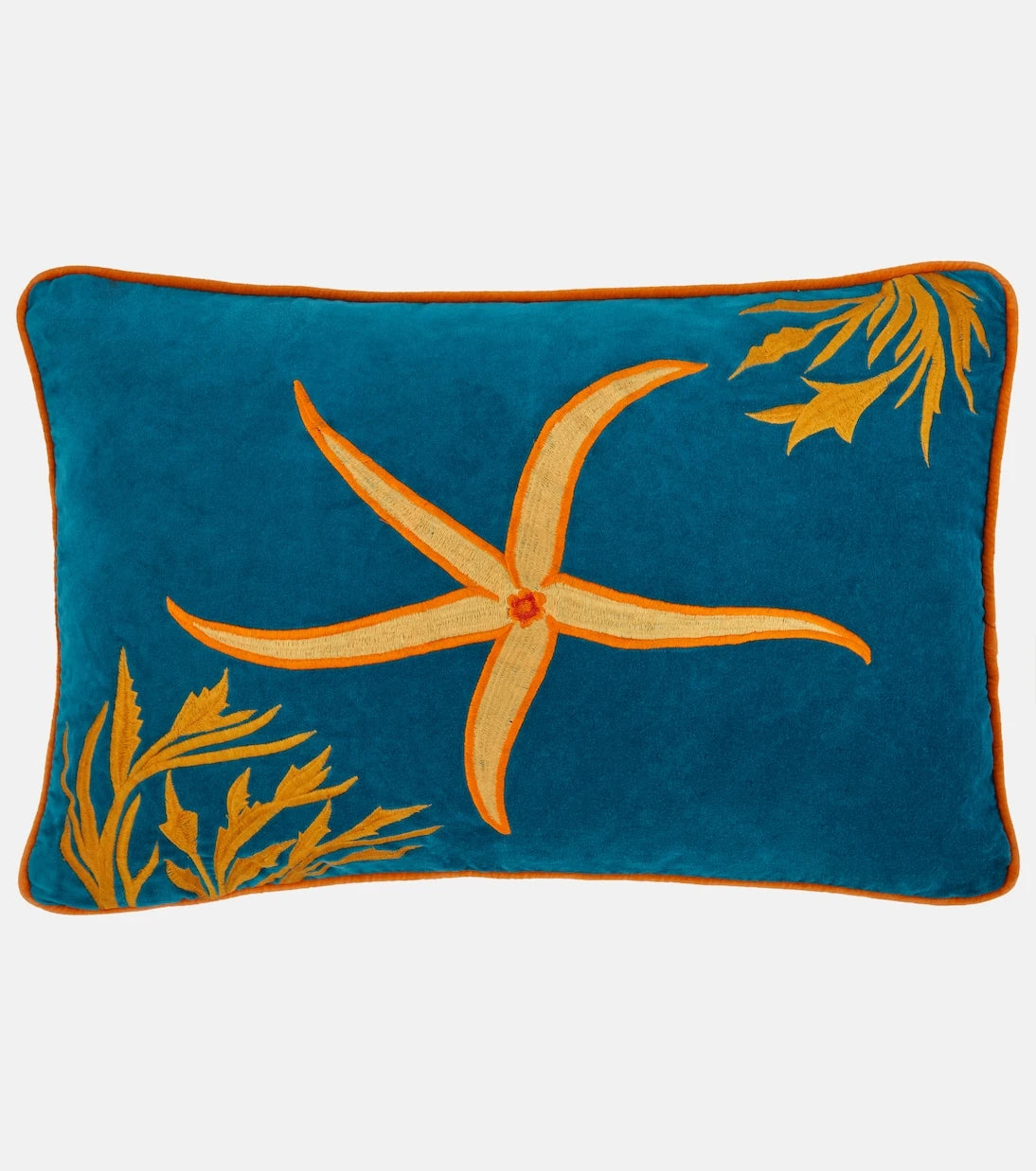 Les-Ottomans - Starfish embroidered cushion