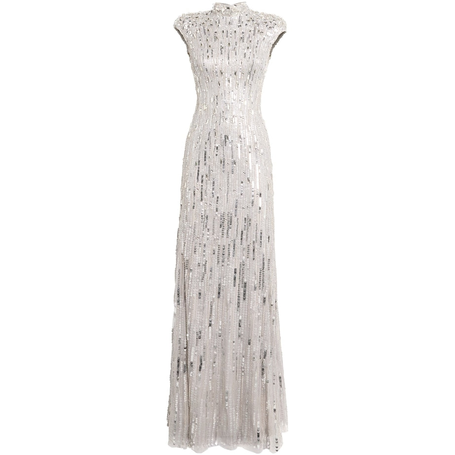 Silver Embellished Ernest Gown