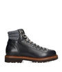 Brunello Cucinelli Leather Wool-Trim Mountain Boots