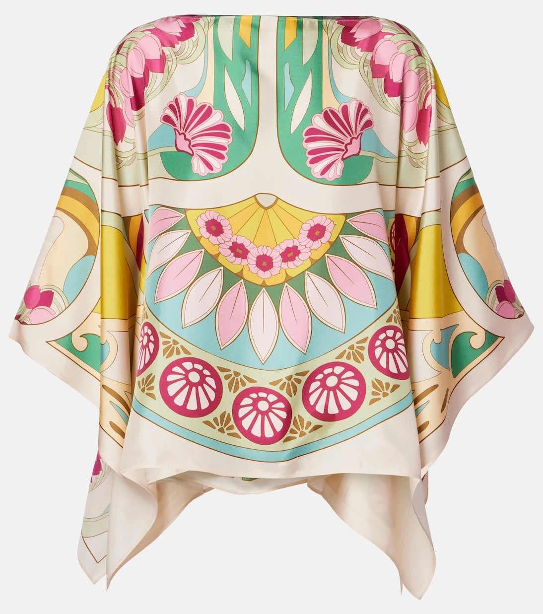 La DoubleJ - Square printed silk twill top