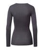 Black Cotton Seamless Long-Sleeve Top