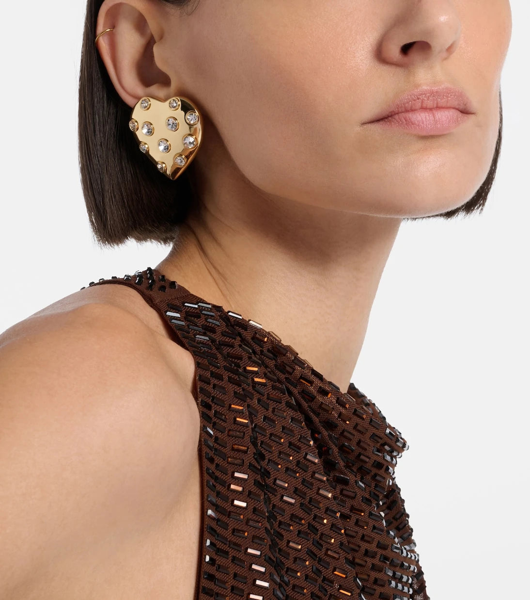 Self-Portrait - Crystal-embellished earrings