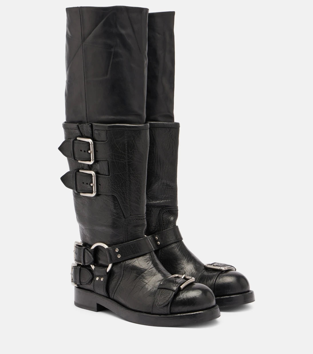 Dolce&Gabbana - Leather knee-high boots