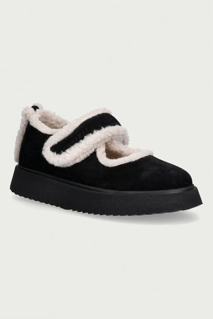 Inuikii süet Shearling M.J. balerinler