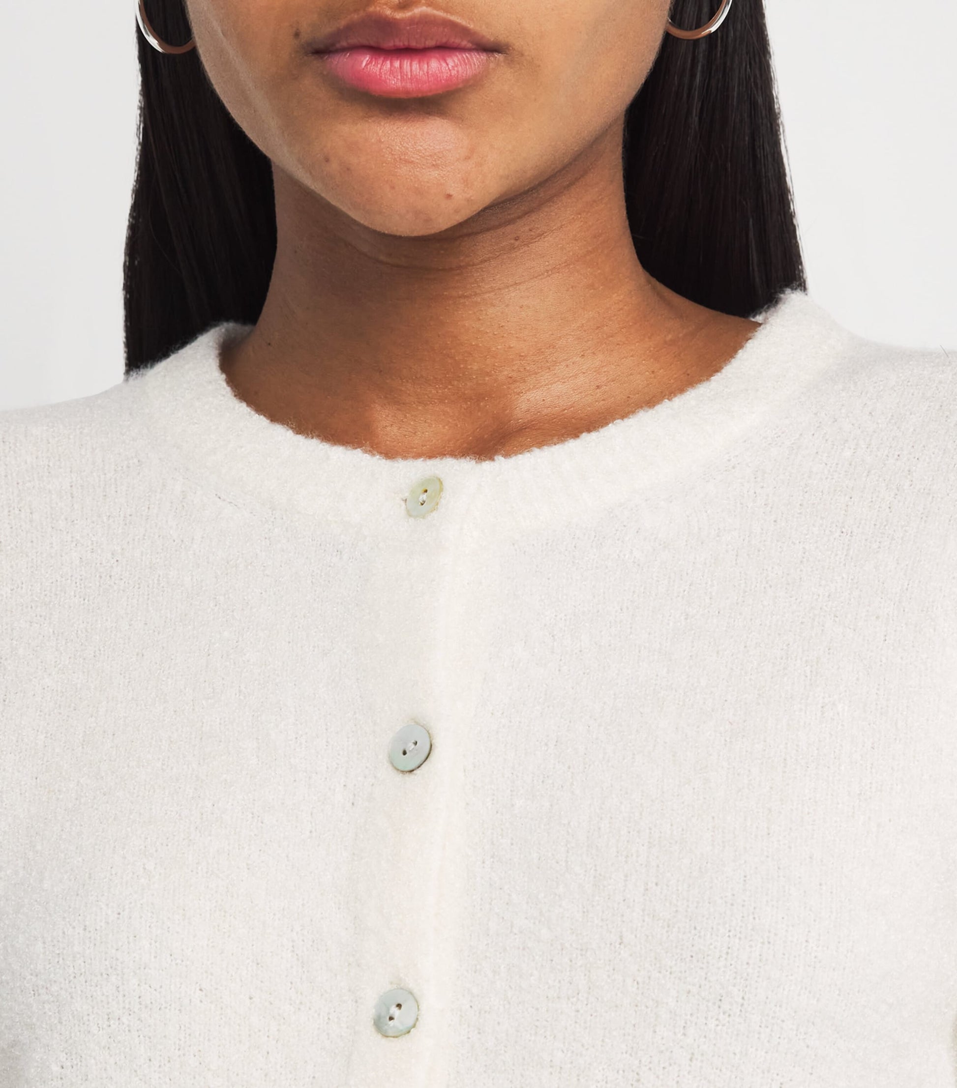 Vince White Soft Bouclé Cardigan