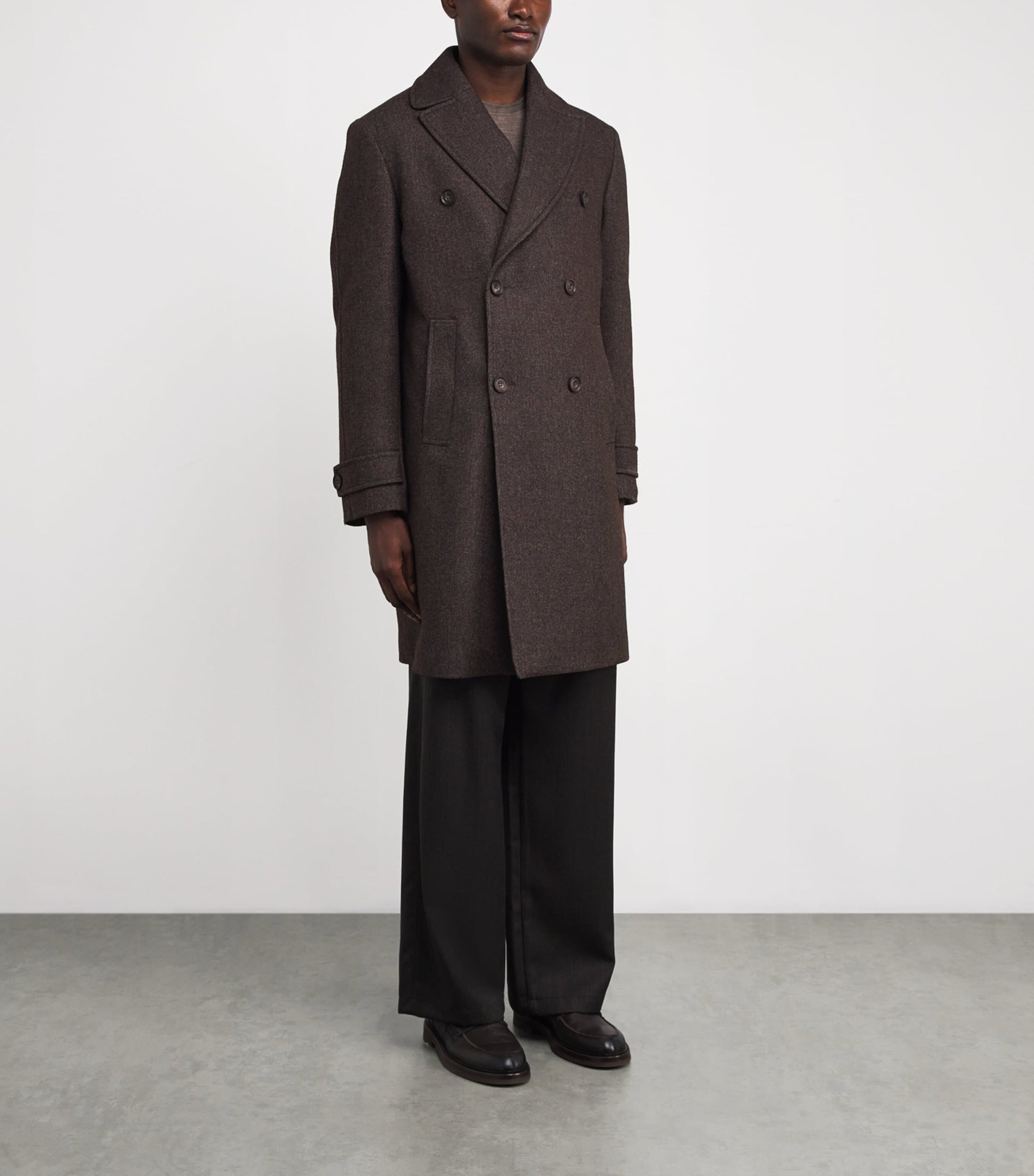 Brown Wool Overcoat