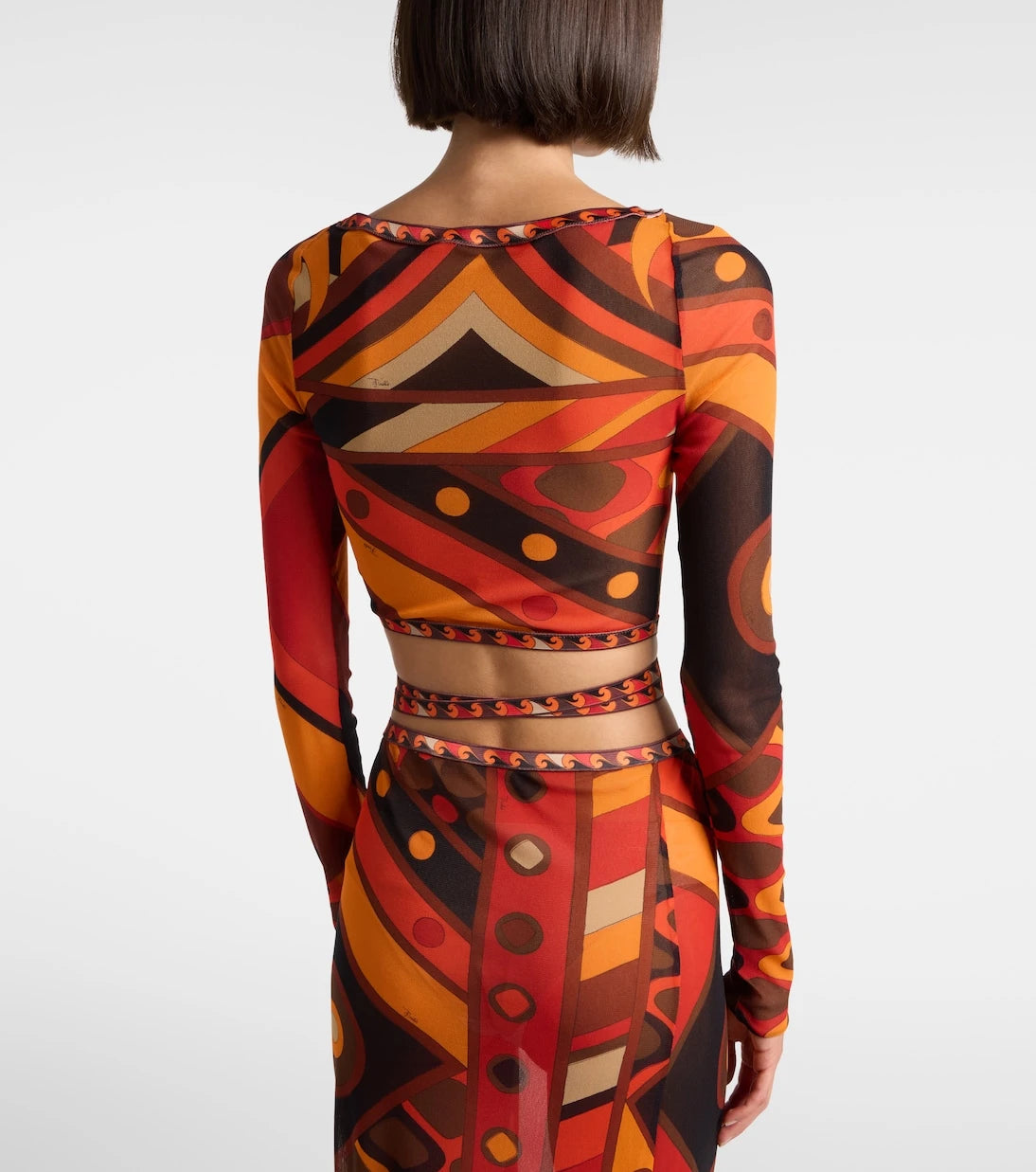 Pucci - Vivara tulle crop top