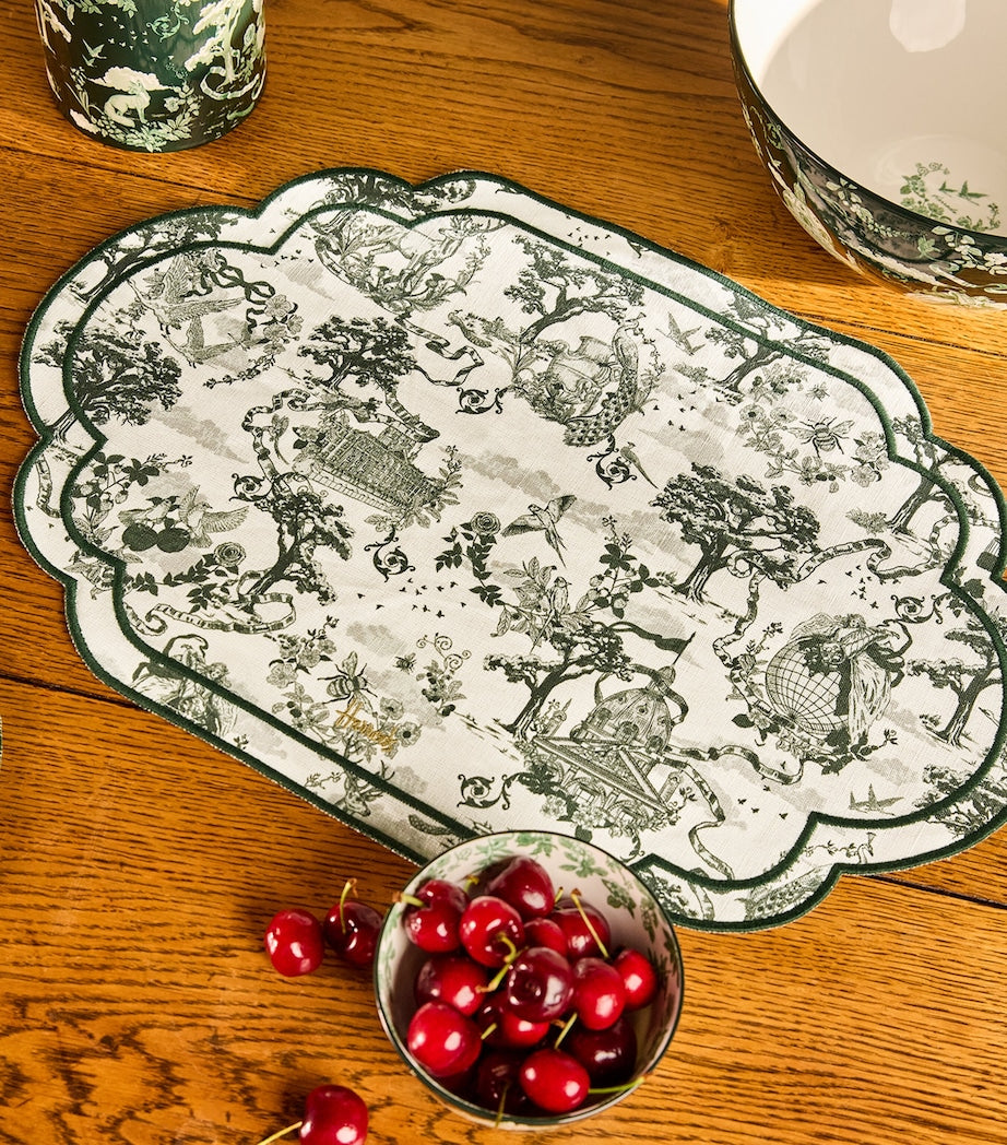 Cotton-Linen Toile Placemats (Set of 4)