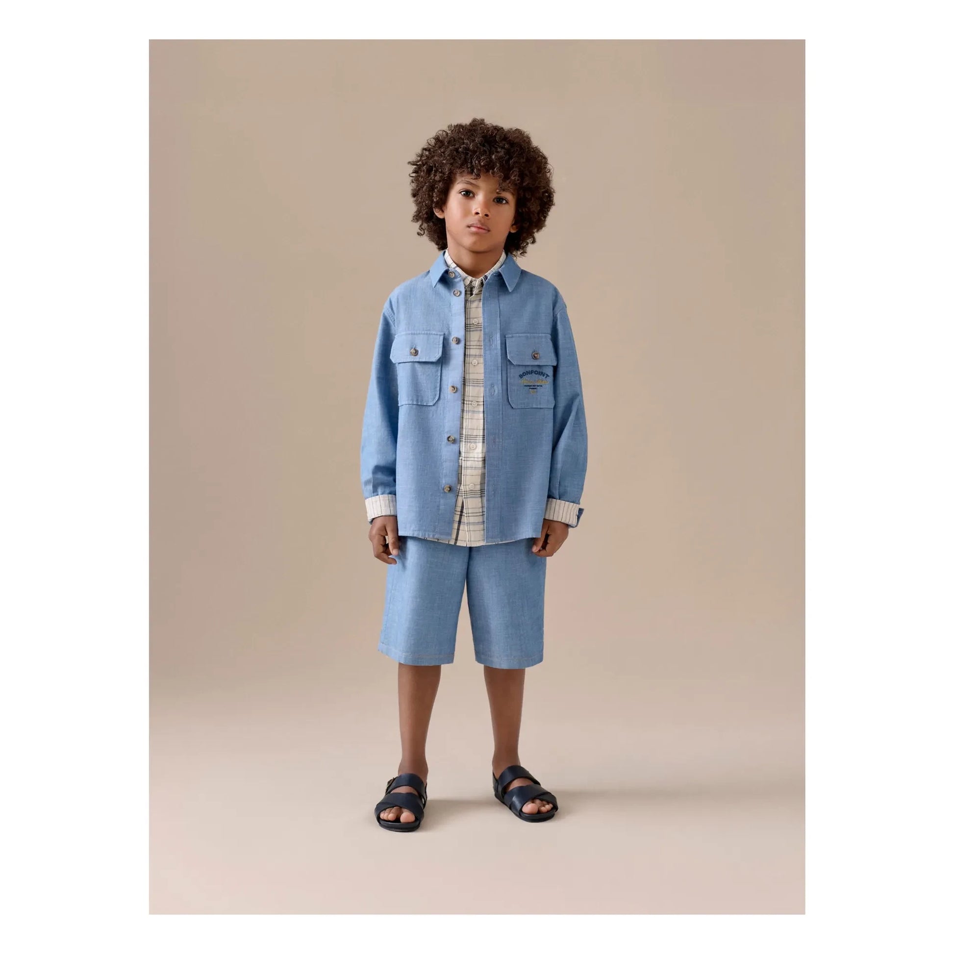 Bonpoint - Eddy Chambray organic cotton shirt | Blue