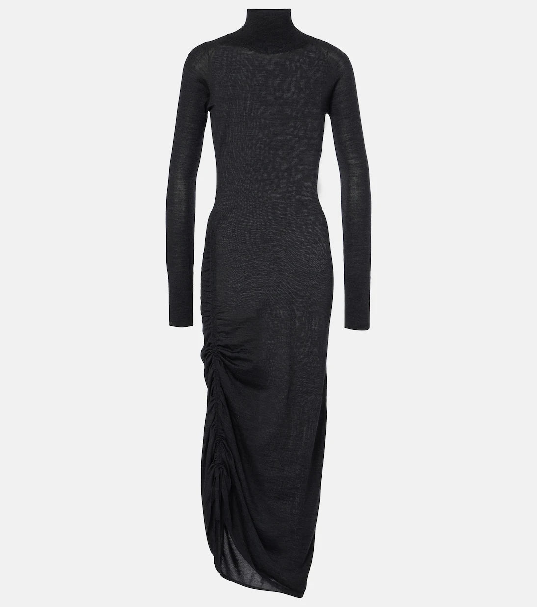 Alaïa - Draped wool turtleneck dress