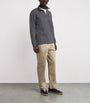 Polo Ralph Lauren Grey Cotton Heringbone Quarter-Zip Sweatshirt