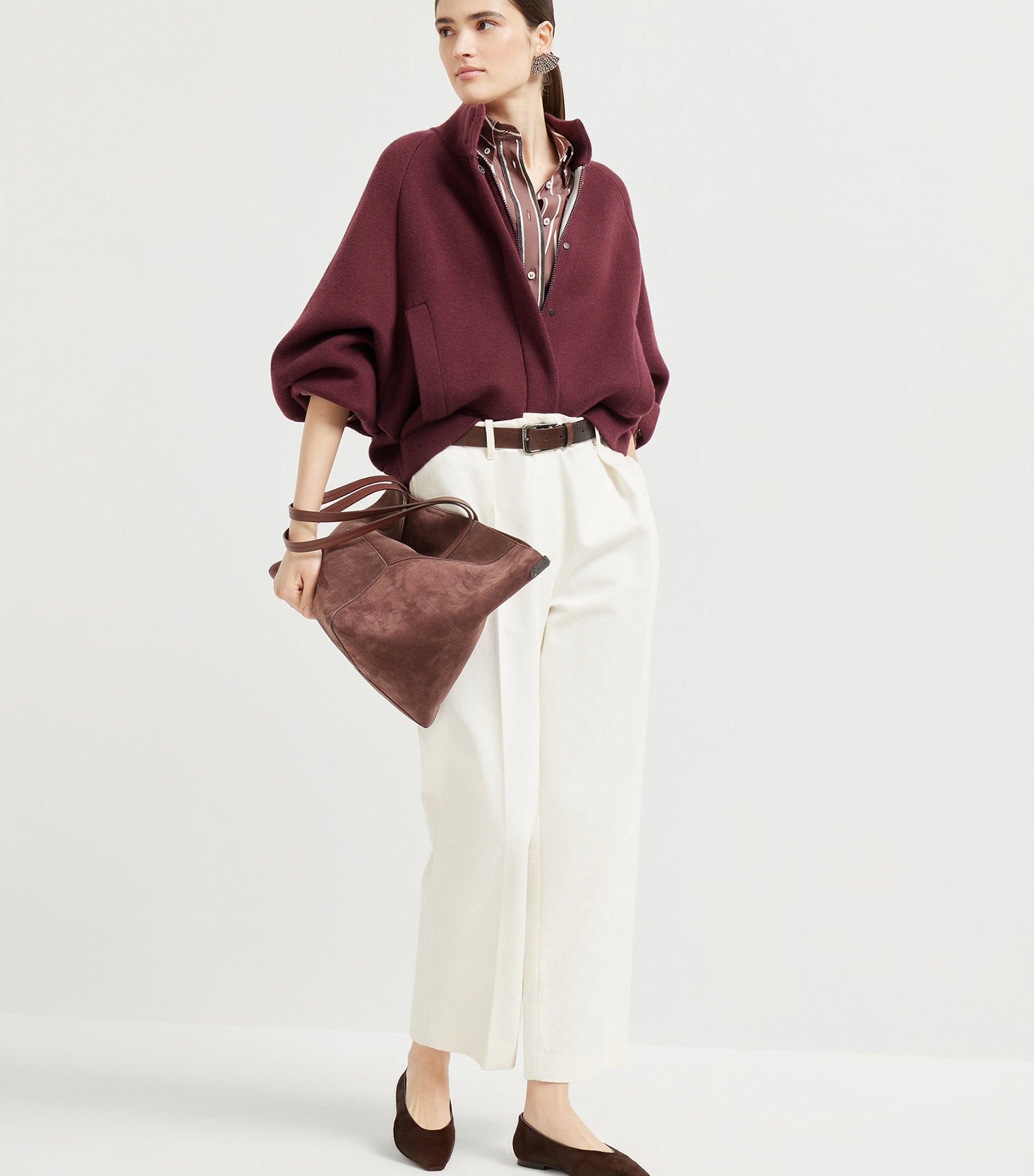 Cashmere-Blend Double Knit Jacket