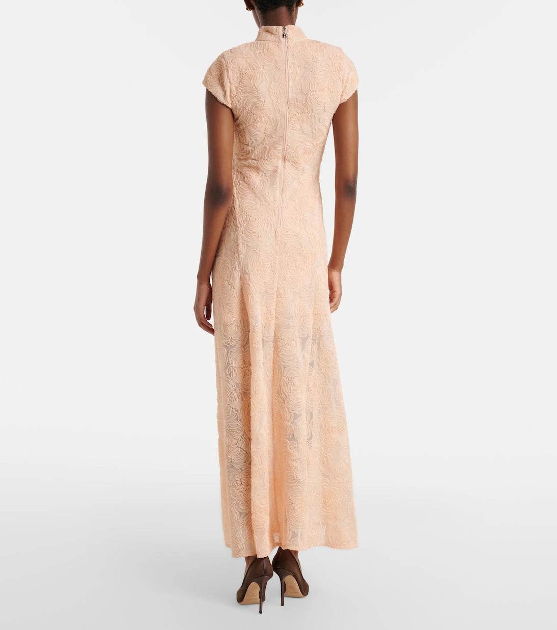Rotate - Floral embroidered tulle maxi dress