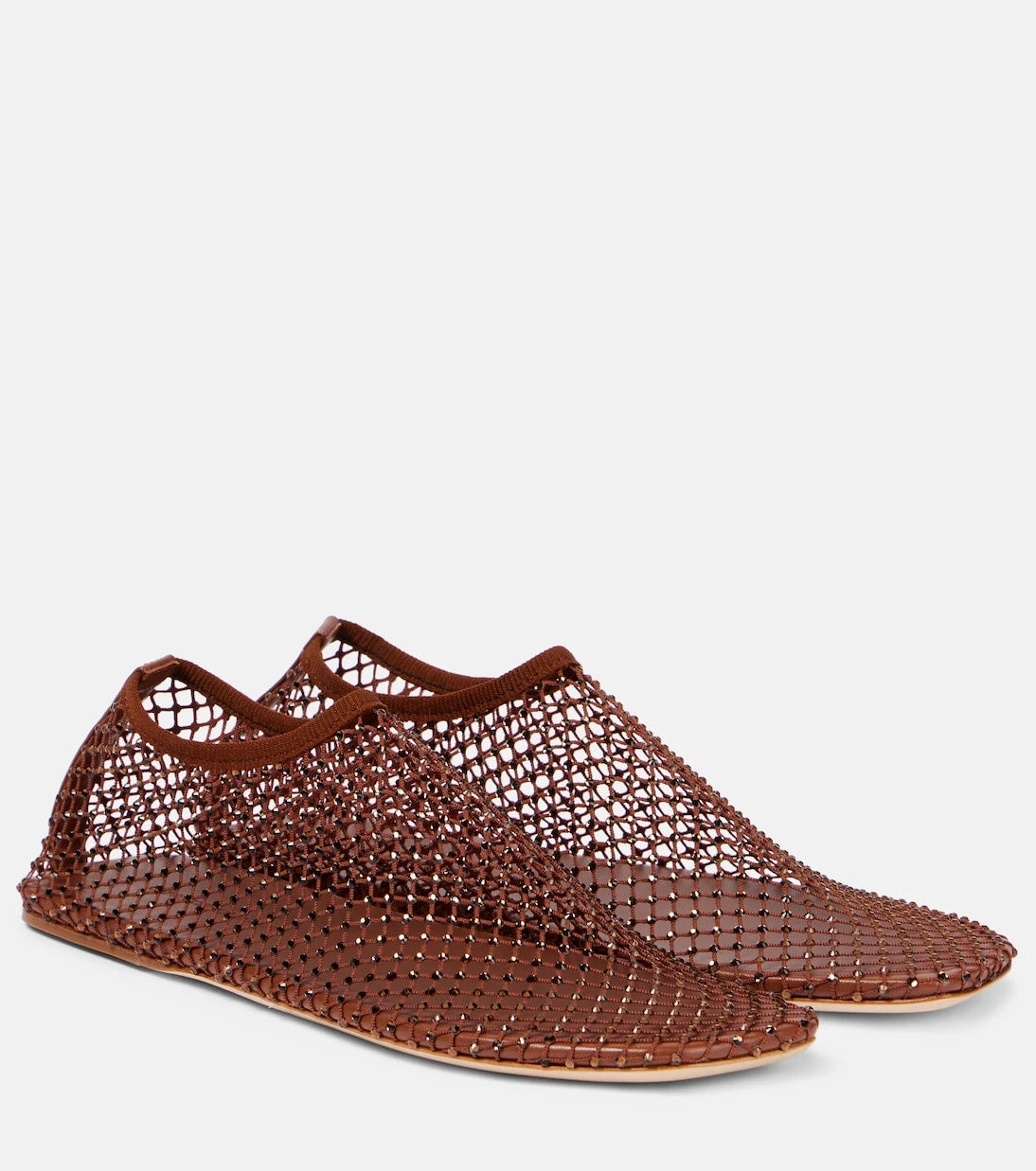 Christopher Esber - Minette crystal-embellished mesh flats