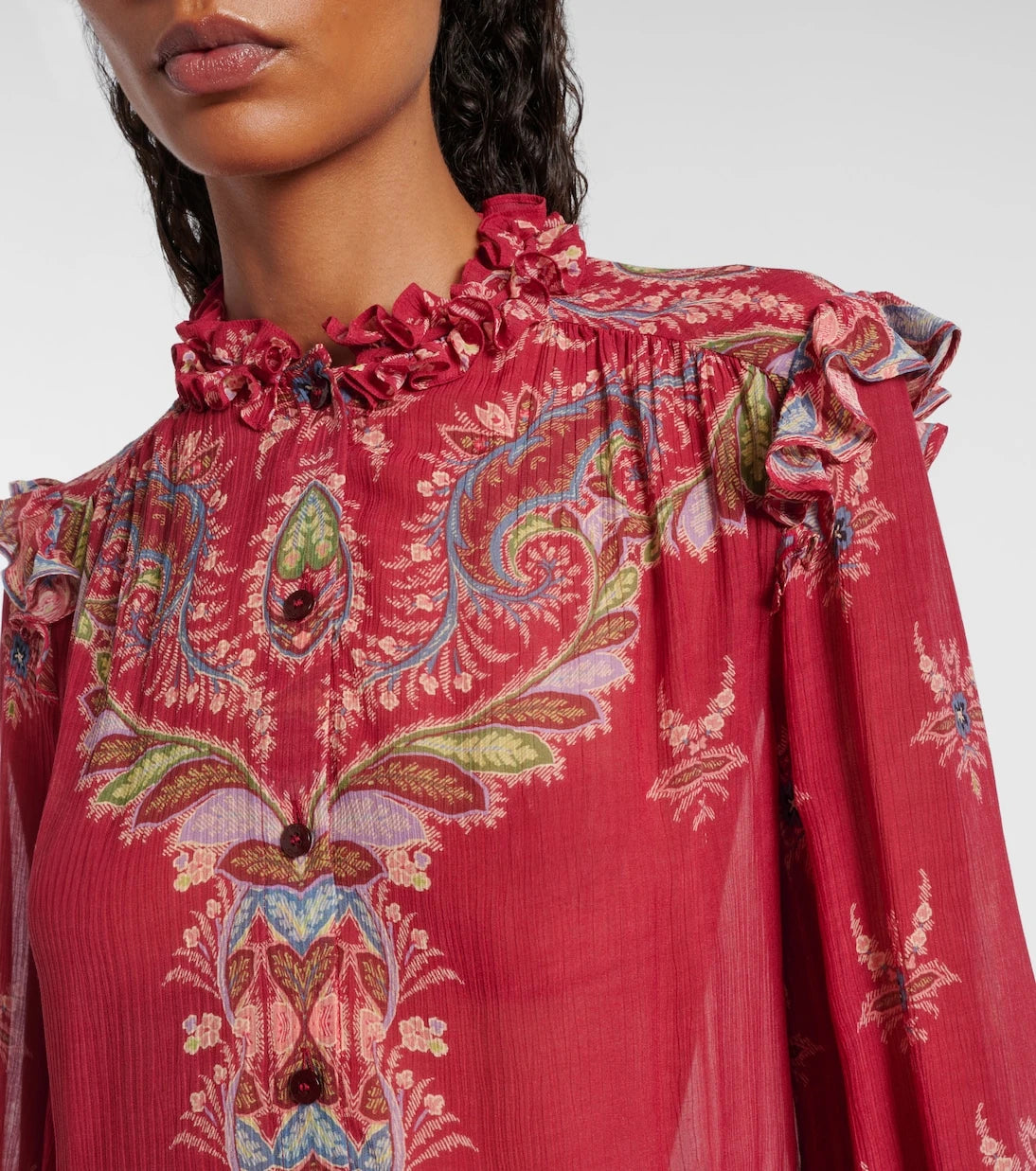 Etro - Printed crepon blouse
