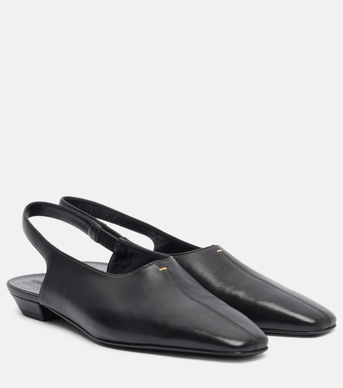 Khaite - Celia leather slingback flats
