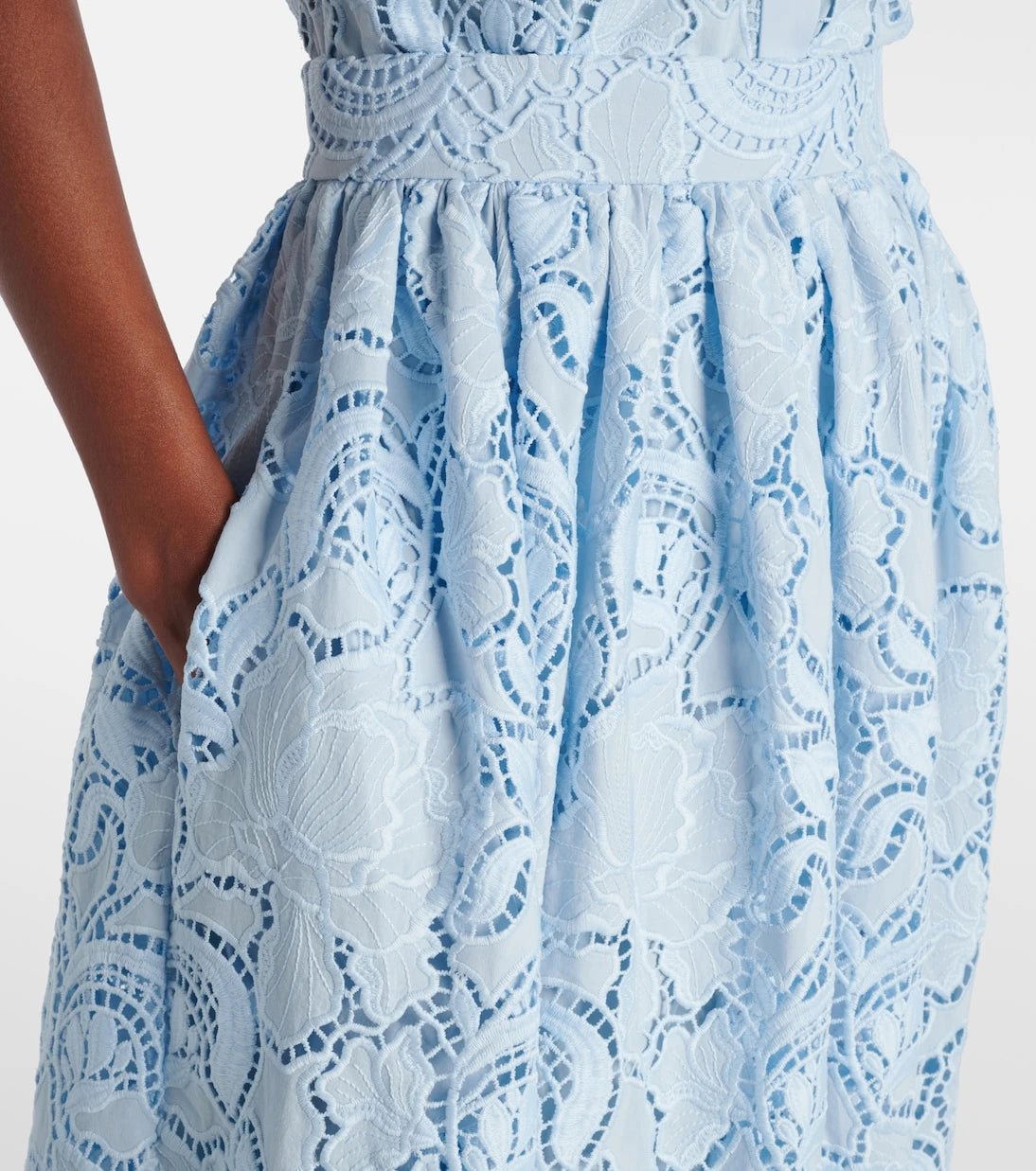 Erdem - Laser-cut pleated skirt