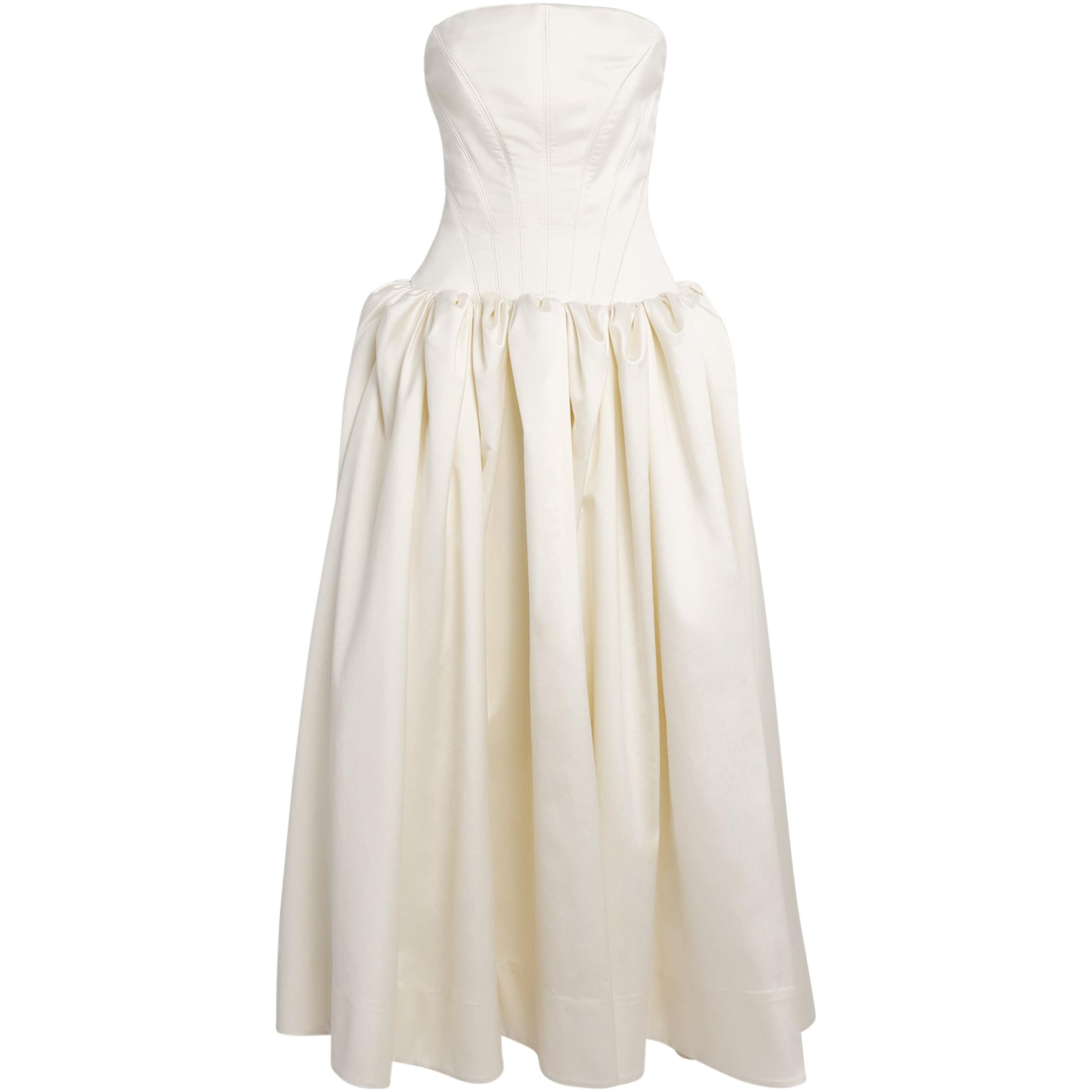Rachel Gilbert Ivory Silk-Wool Kenny Gown