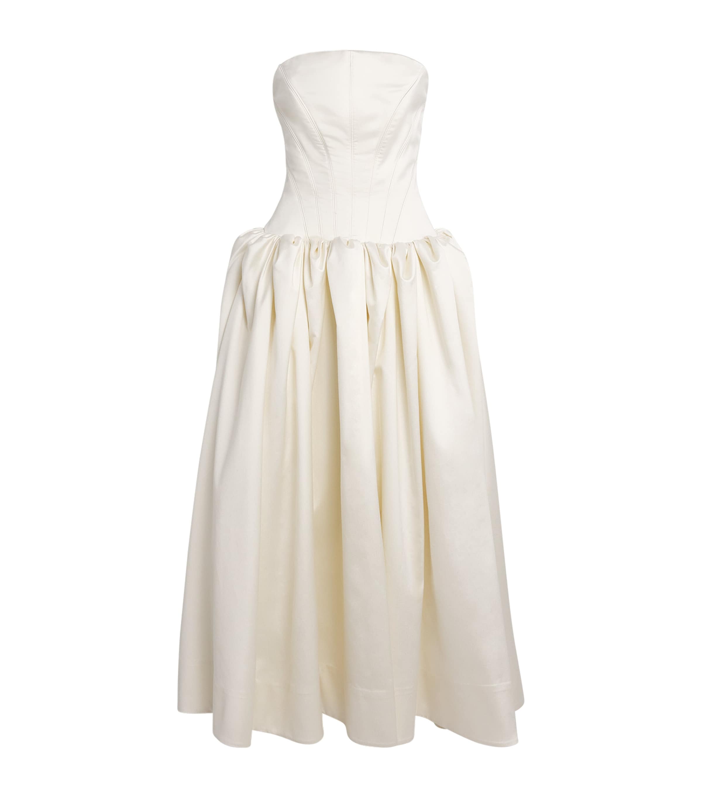 Rachel Gilbert Ivory Silk-Wool Kenny Gown