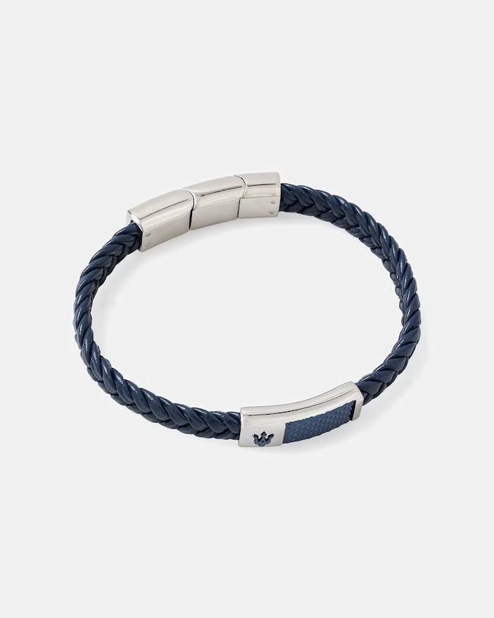 MASERATI erkek deri bileklik RECYCLED LEATHER
