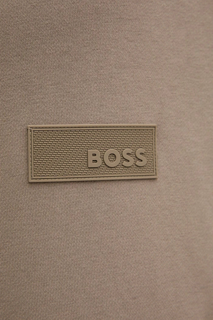 BOSS Green Erkek Pamuklu Fermuarlı Sweatshirt SW_Collar Full Zip