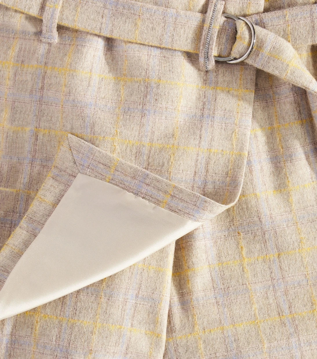 Brunello Cucinelli Kids - شورت تنورة من الفلانيل المخلوط بالصوف
