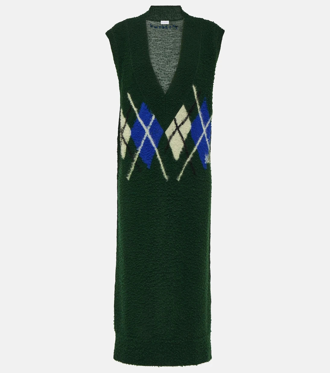 Burberry - Argyle wool maxi dress