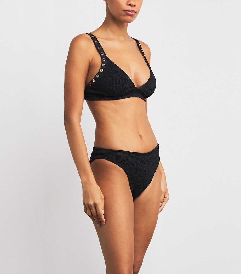 Hunza G Black Tessa Eyelet Bikini