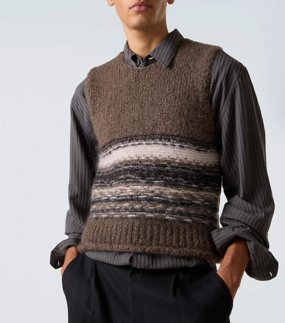 Our Legacy - Pleaser striped wool and mohair sweater vest