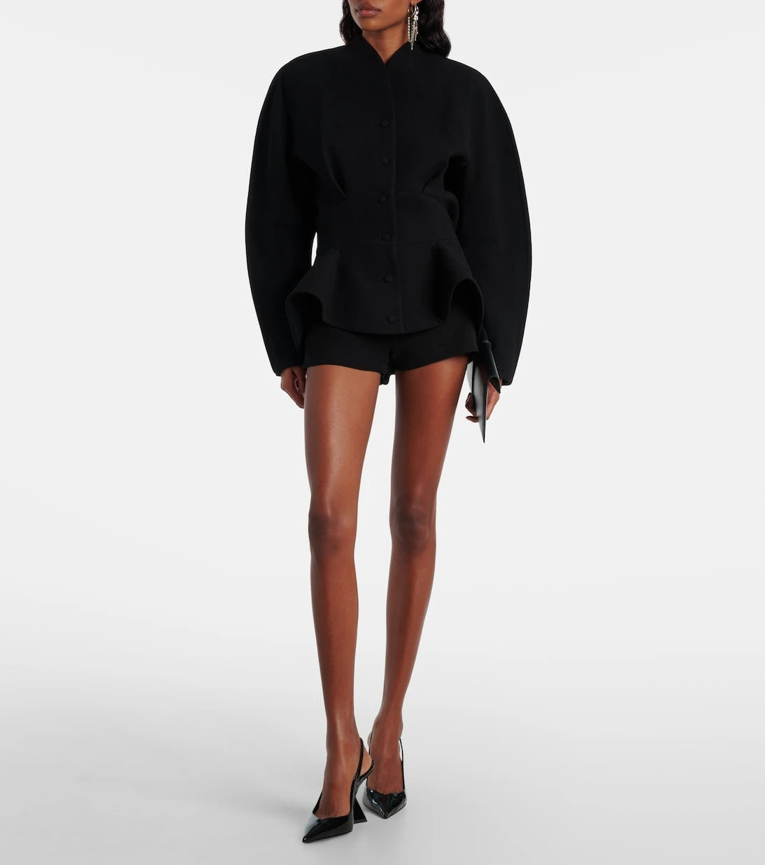 Mugler - جاكيت صوف بكر مُعاد التصنيع