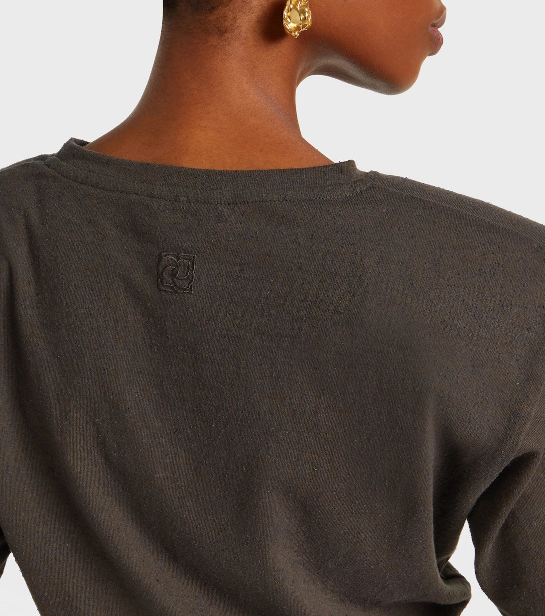 Magda Butrym - Gathered cotton and silk T-shirt