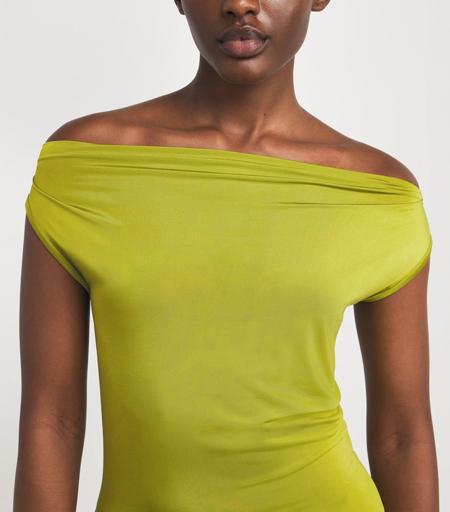 Nadine Mos Green Jersey Draped Top