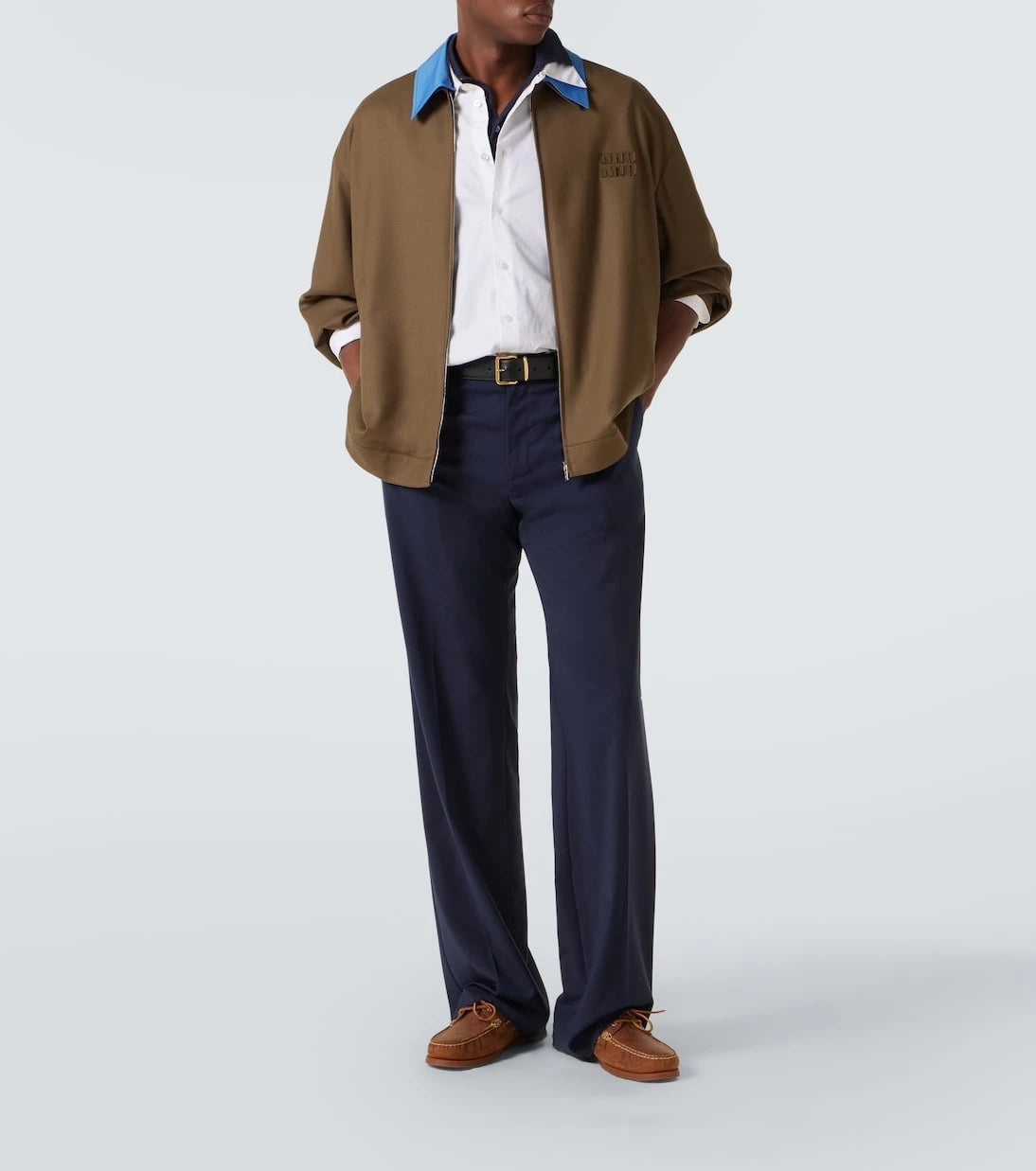 Miu Miu - Logo virgin wool gabardine jacket