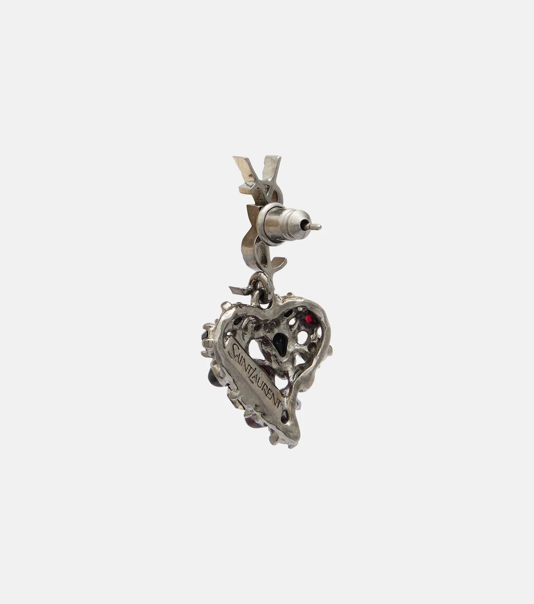 Saint Laurent - Cassandre embellished drop earrings