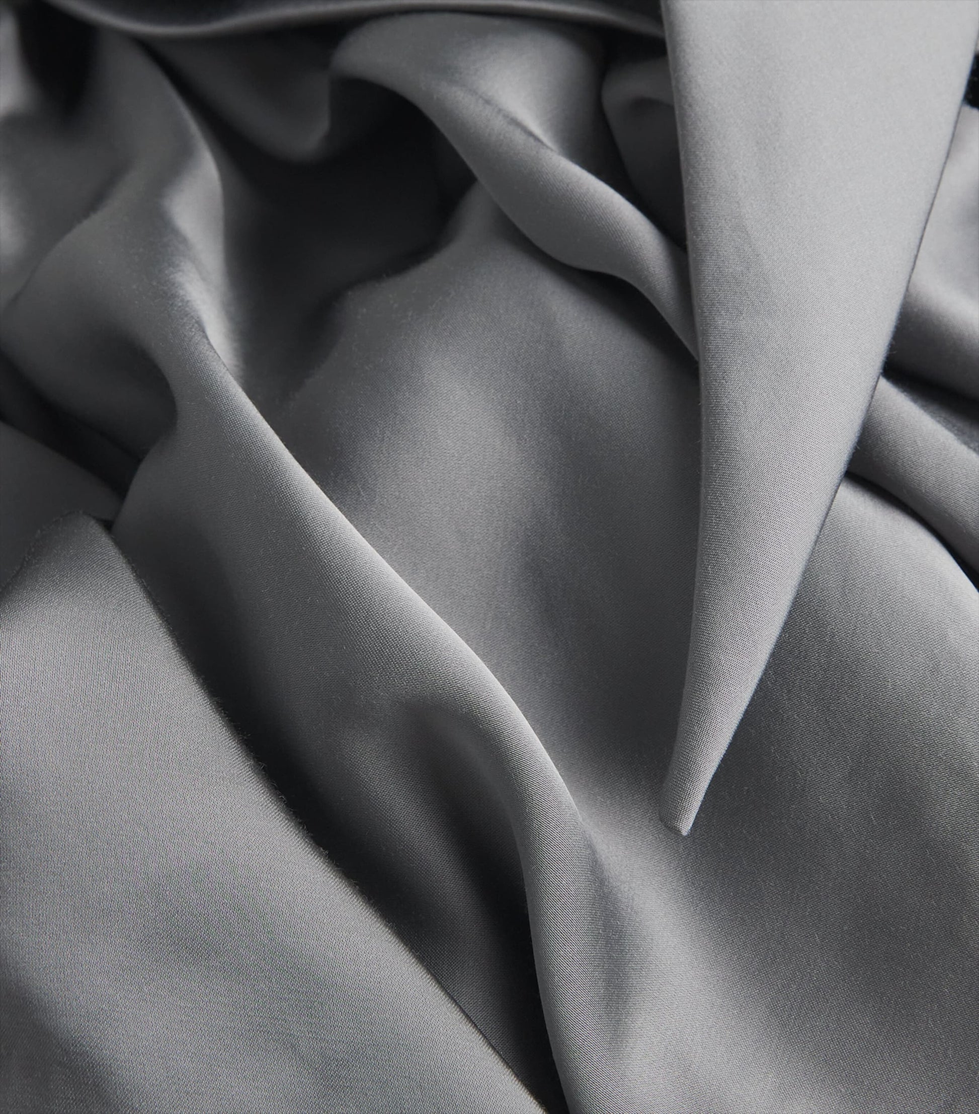 Rick Owens Blue Charmeuse Half-Moon Top