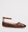 Brown Leather Misty Ballet Flats