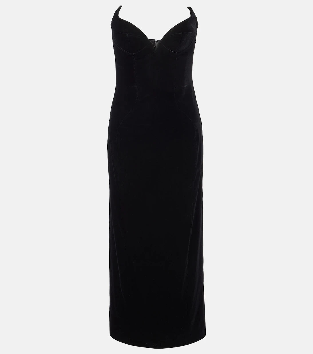 Mugler - Velvet bustier dress