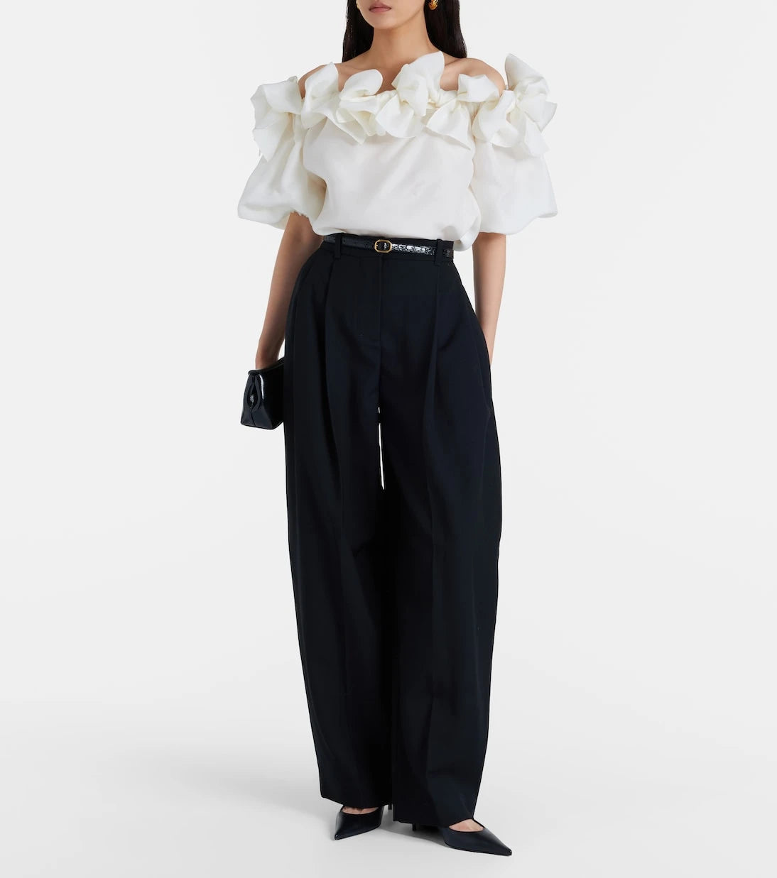Carolina Herrera - Omuzları açık ipek bluz