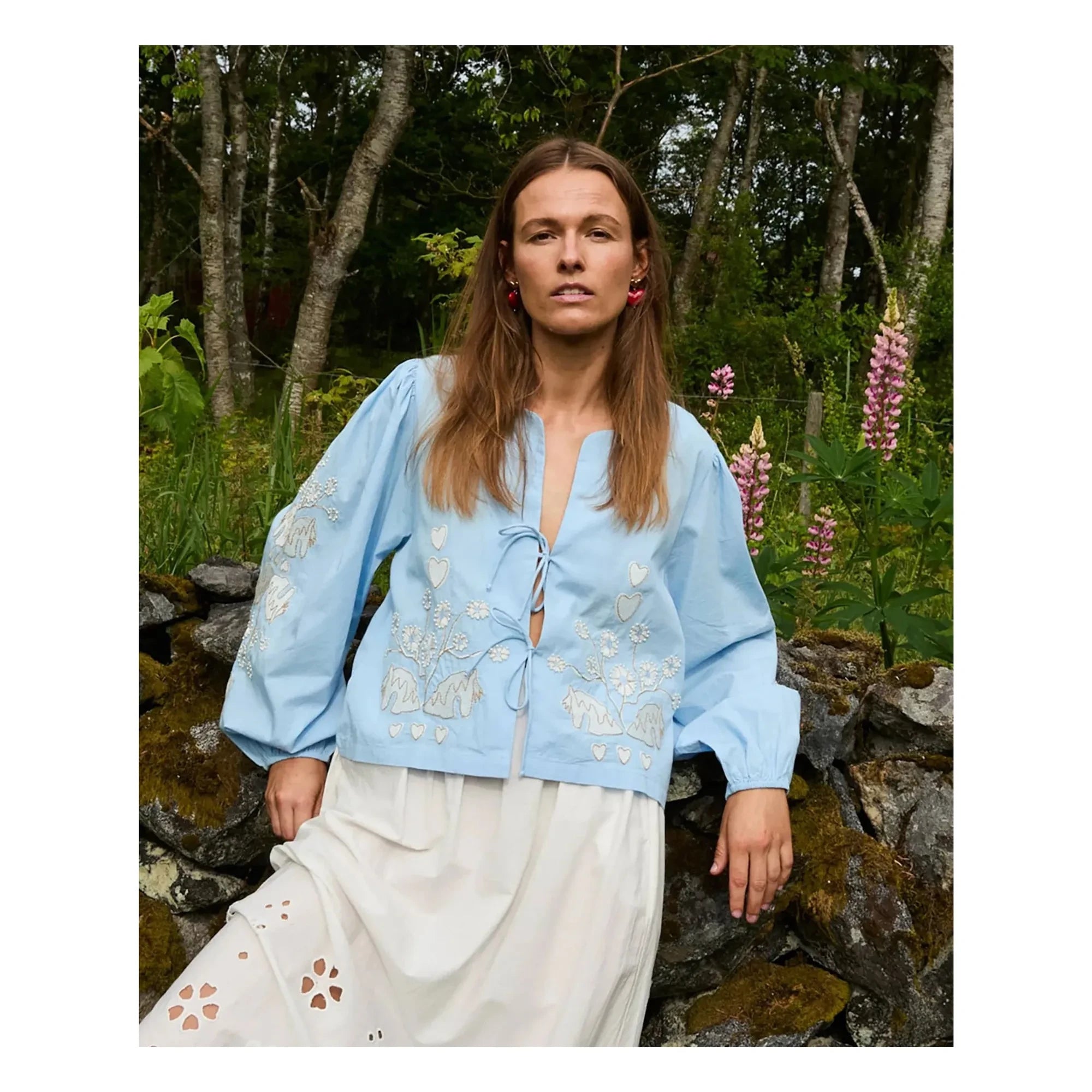 SISSEL EDELBO - Maggan organic cotton blouse | Blue