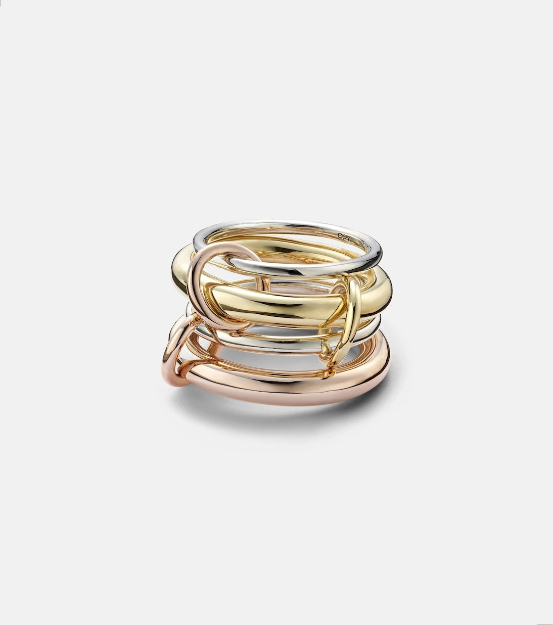 Spinelli Kilcollin - Cici Rose 18kt gold and sterling silver linked rings