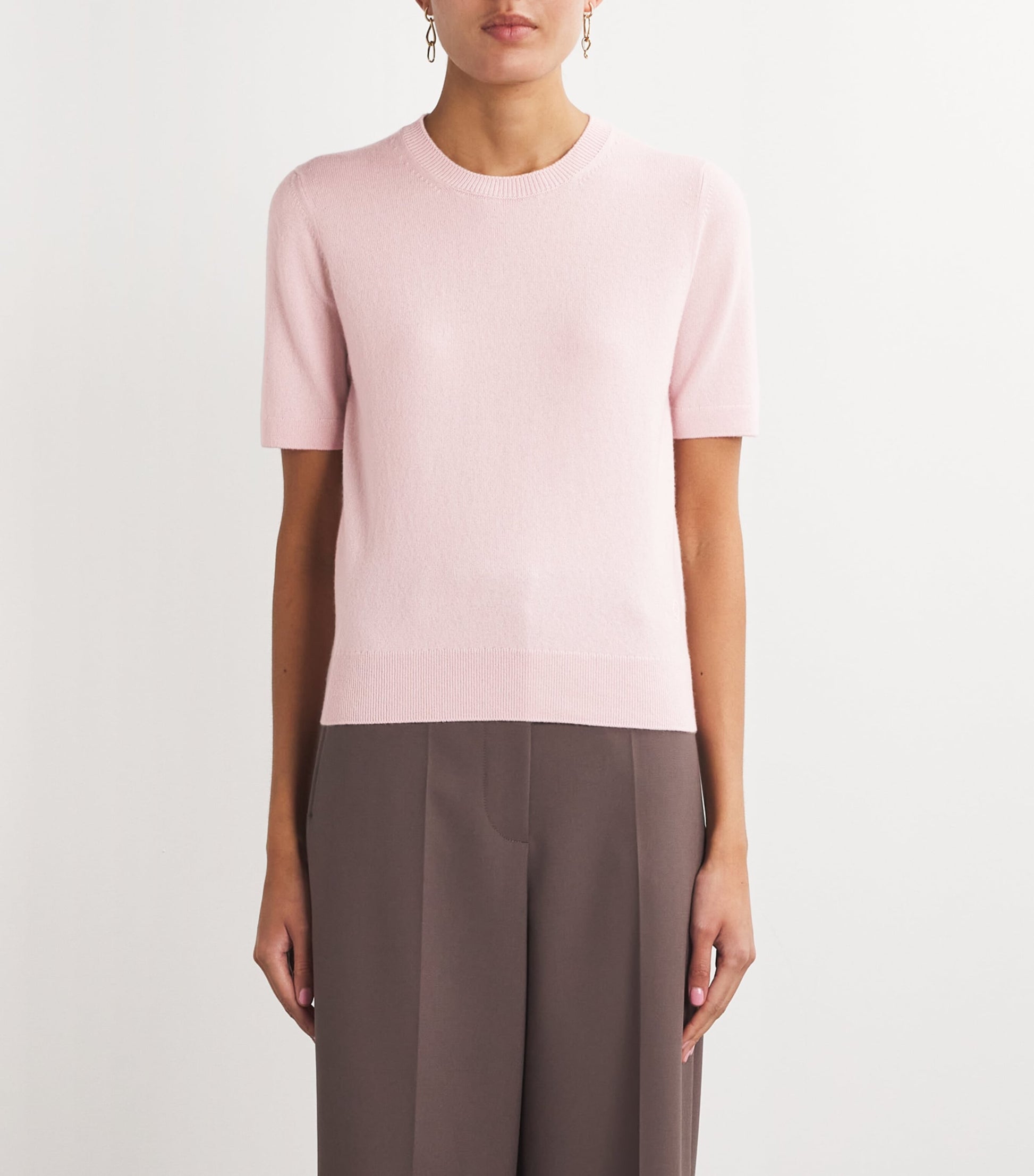 Pink Cashmere T-Shirt Sweater