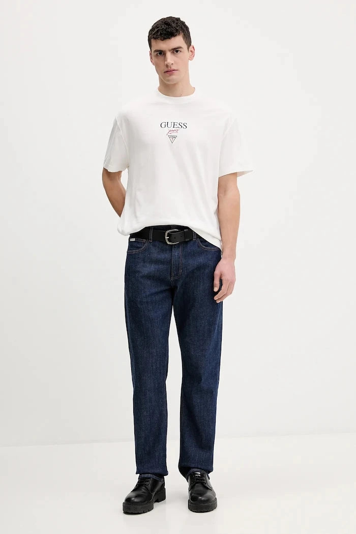 Guess Jeans Erkek Pamuklu Oversize Tişört