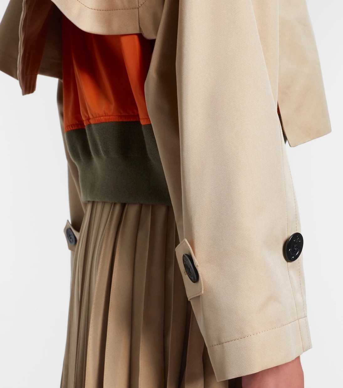 Sacai - سترة من مزيج الغبردين والتويل القطني