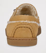 Brown Chambeliboat Suede Shearling-Lined Boat Shoes